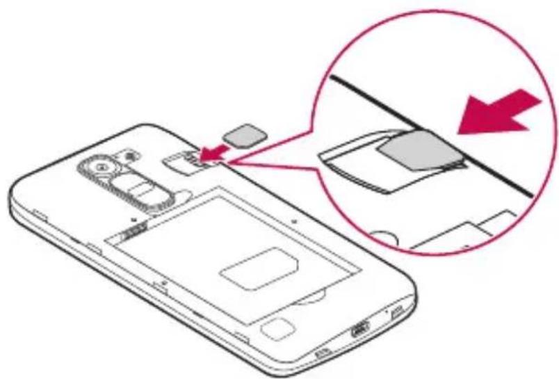 LG H500F - Installing the SIM or USIM card and battery - 2