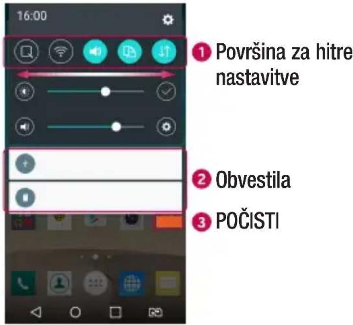 LG H500F - Odpiranje plošče z obvestili - 1