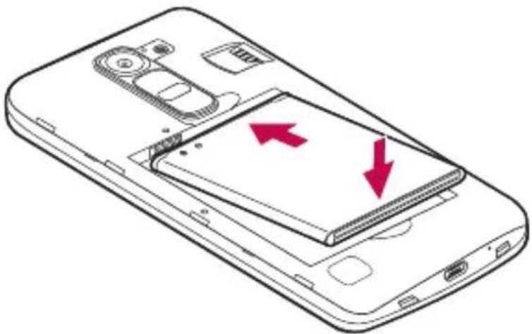 LG H500F - Einsetzen von SIM- oder USIM-Karte und Akku - 3