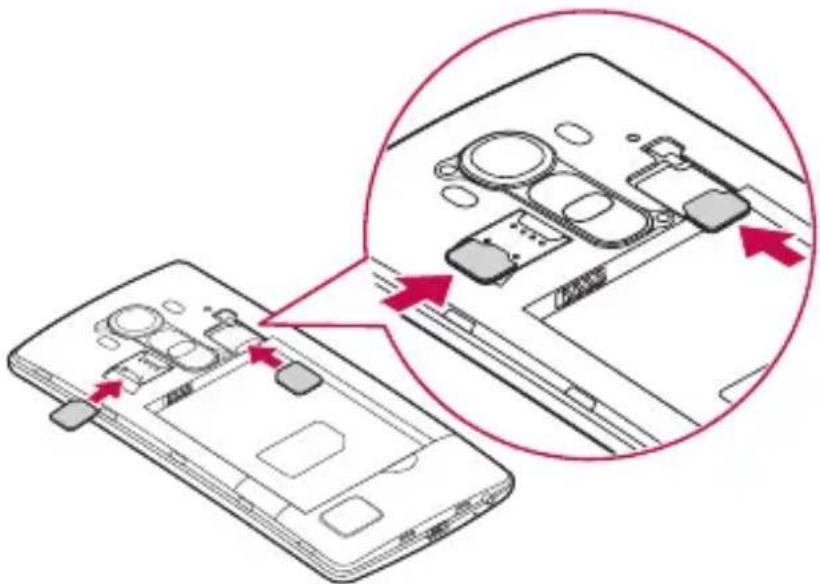 LG H818P - Installing the SIM or USIM card and battery - 2