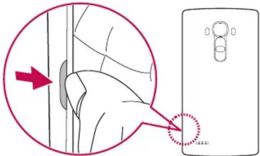 LG H818P - Установка SIM- или USIM-карты и аккумулятора - 1