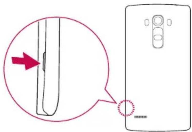 LG H735 - Vstavljanje kartice SIM ali USIM in baterije - 1
