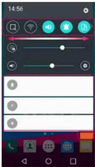 LG H735 - Öffnen des Benachrichtigungs-Plans - 1