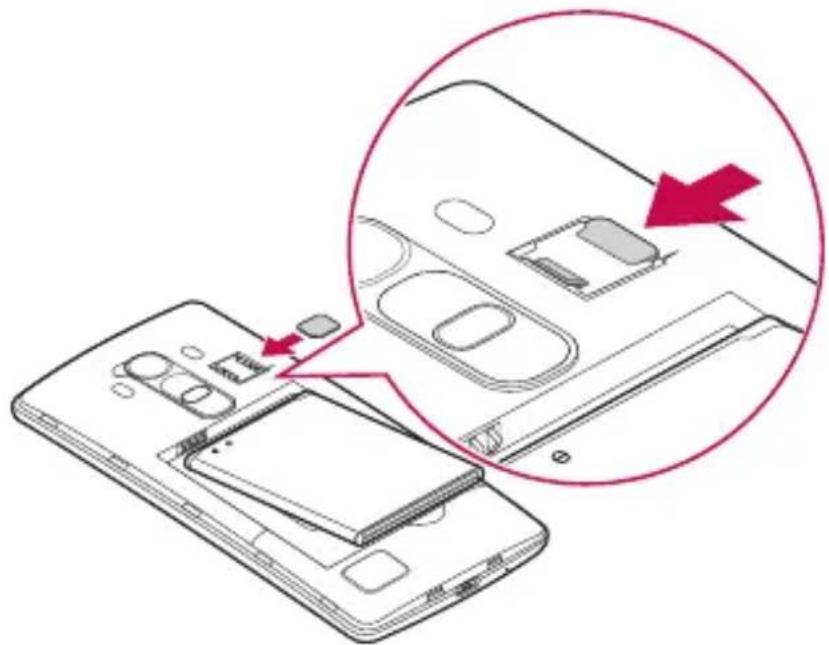 LG H735 - Installing the SIM or USIM card and battery - 2