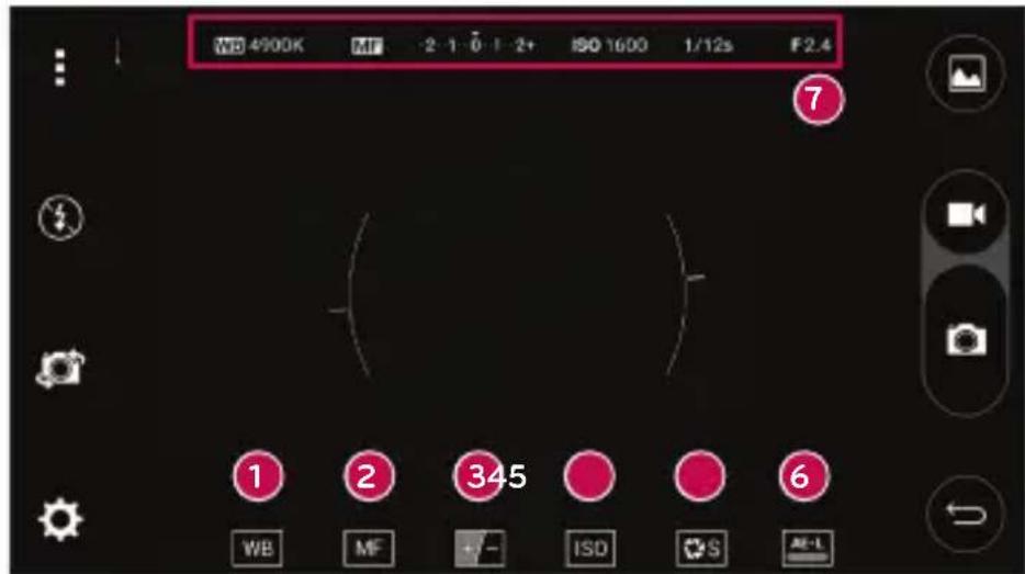 LG H735 - Mode manuel sur le viseur - 1