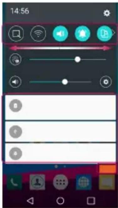LG H735 - Apertura dell'area delle notifiche - 1