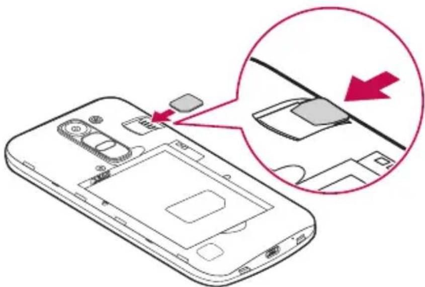LG H440N - Installing the SIM or USIM card and battery - 2