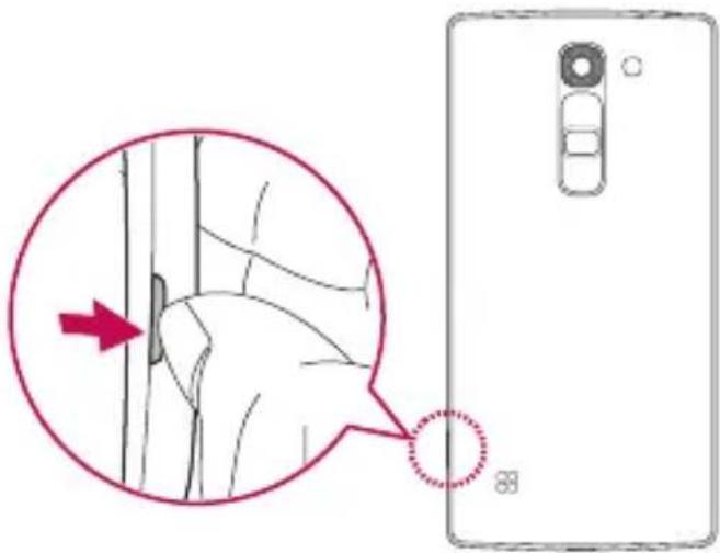 LG H440N - Vstavljanje kartice SIM ali USIM in baterije - 1