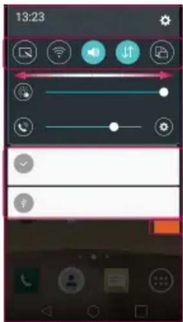 LG H440N - Opening the notifications panel - 1