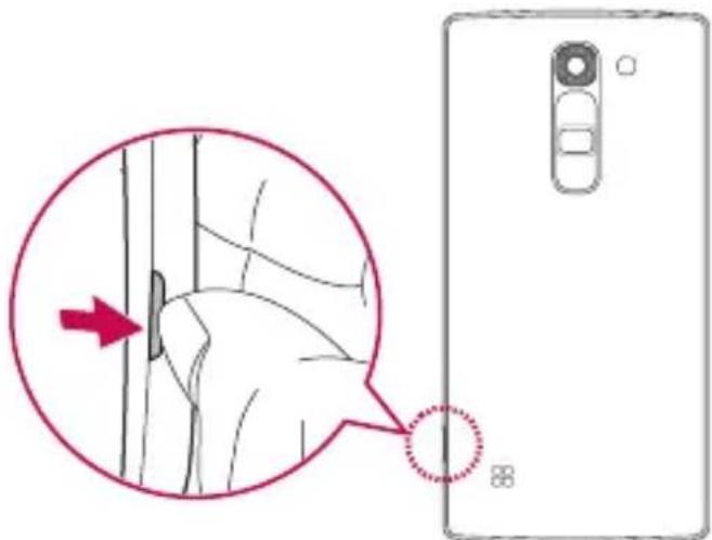 LG H420 - Vstavljanje kartice SIM ali USIM in baterije - 1