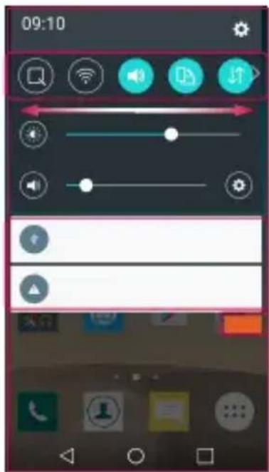 LG H420 - Apertura dell'area delle notifiche - 1