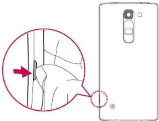 LG H420 - Installing the SIM or USIM card and battery - 1