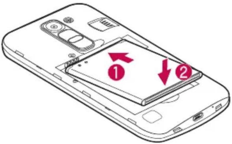 LG H420 - Installazione della scheda SIM o USIM e della batteria - 3