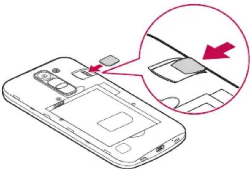 LG H420 - Installing the SIM or USIM card and battery - 2