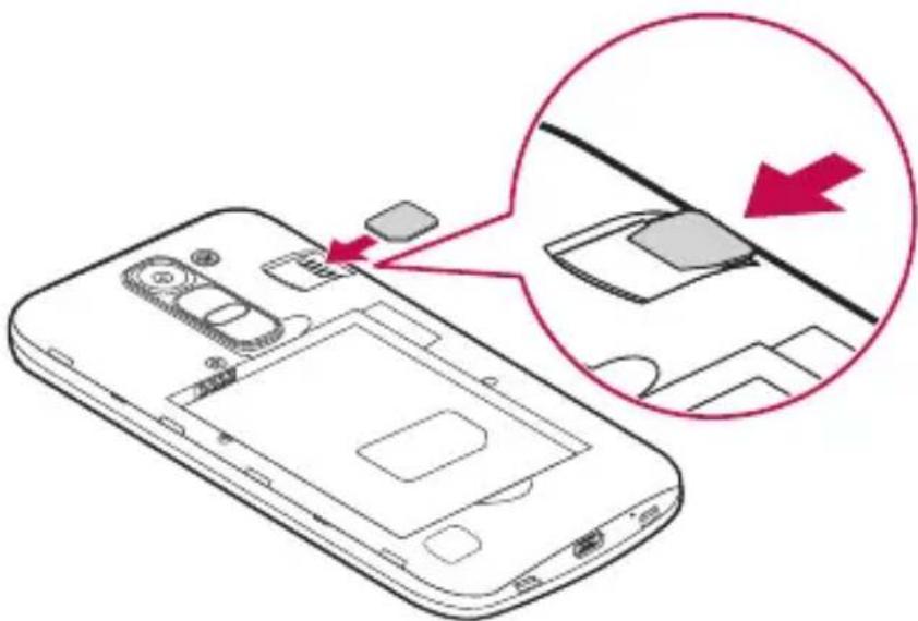 LG H420 - Installation de la carte SIM ou USIM et de la batterie - 2