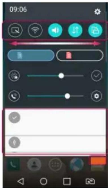 LG H502Y - Apertura dell'area delle notifiche - 1