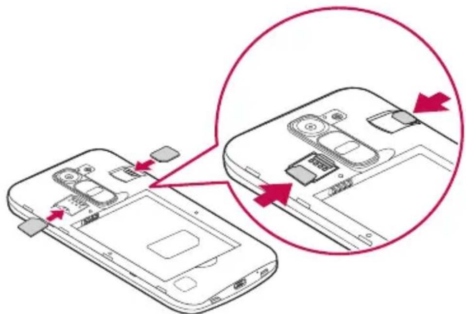 LG H502Y - Installing the SIM or USIM card and battery - 2