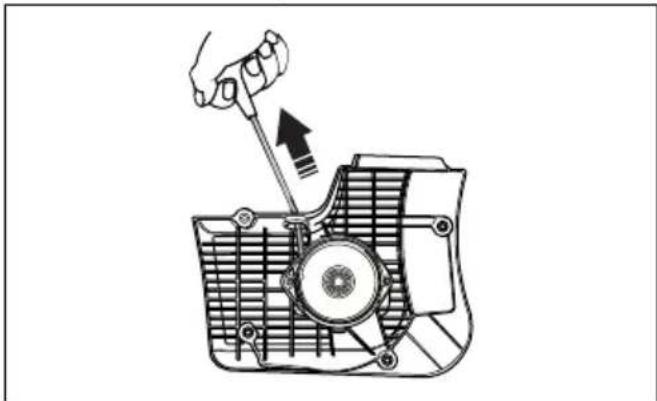 HUSQVARNA K 770 Rescue - To adjust the tension of the recoil spring - 1
