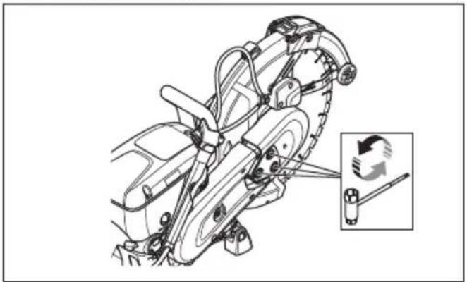 HUSQVARNA K 770 Rescue - So stellen Sie die Spannung des Treibriemens ein - 1