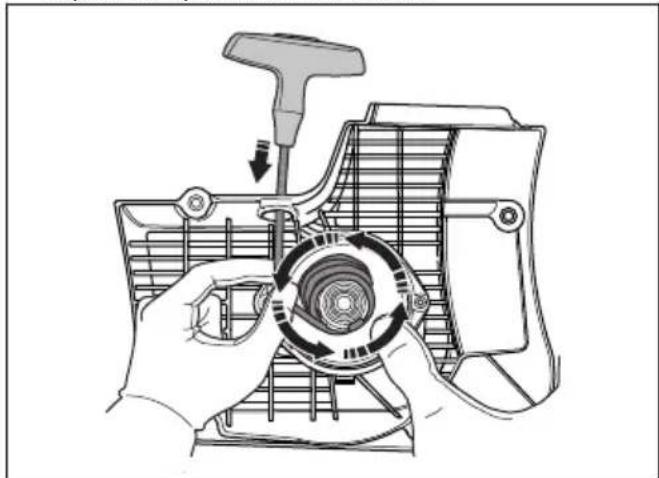 HUSQVARNA K 770 Rescue - To replace a damaged starter rope - 3