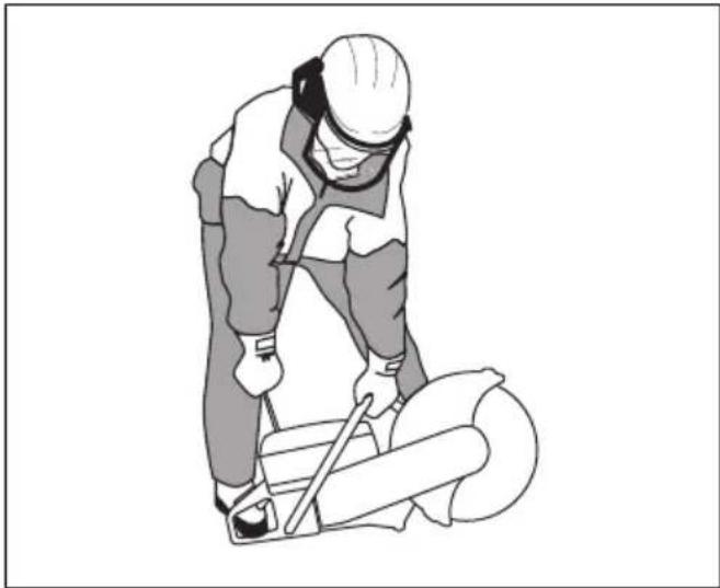 HUSQVARNA K 770 Rescue - Het product starten met een warme motor - 7