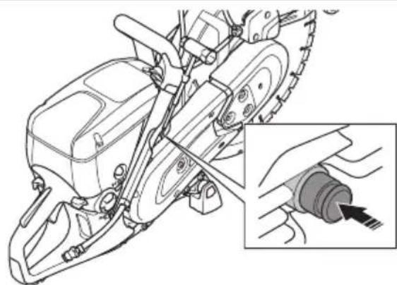 HUSQVARNA K 770 Rescue - Démarrage du produit lorsque le moteur est chaud - 4