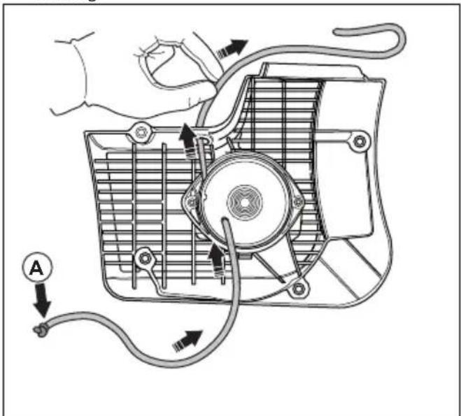 HUSQVARNA K 770 Rescue - To replace a damaged starter rope - 5