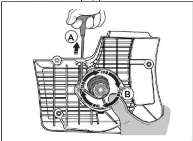 HUSQVARNA K 770 Rescue - To adjust the tension of the recoil spring - 3