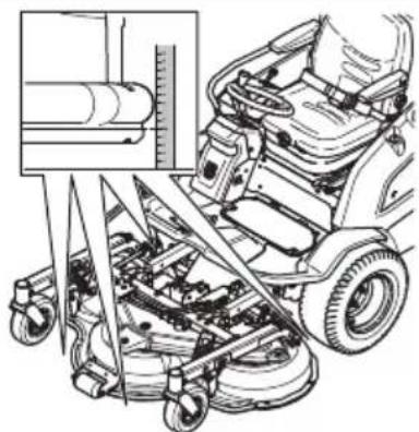 HUSQVARNA P 520DX - Pour contrôler le parallélisme du carter de coupe - 2