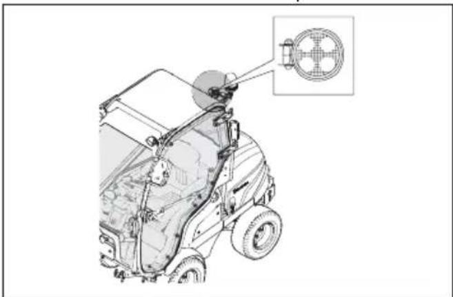 HUSQVARNA P 520DX - De werklampen aan de achterzijde vervangen (P 525DX Cabin) - 1