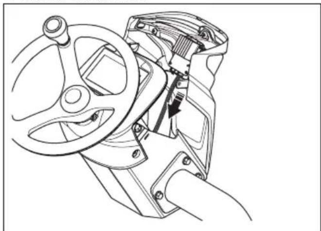 HUSQVARNA P 520DX - So entfernen und montieren Sie die vordere Abdeckung der Lenksäule - 2