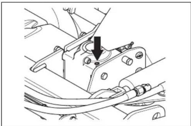 HUSQVARNA P 520DX - Pour contrôler le niveau d'huile dans le renvoi d'angle du carter de coupe - 1