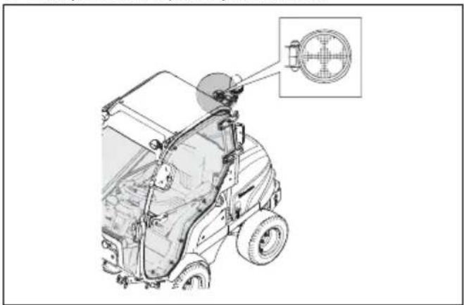 HUSQVARNA P 520DX - Zamenjava zadnjih delovnih luči (P 525DX Cabin) - 1