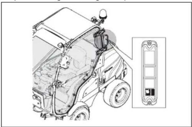 HUSQVARNA P 520DX - Zamenjava zadnjih luči (P 525DX Cabin) - 1