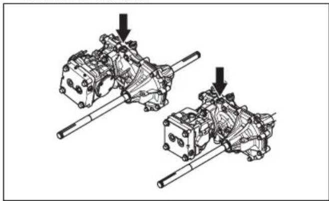 HUSQVARNA P 520DX - Pour contrôler le niveau d'huile de transmission - 1