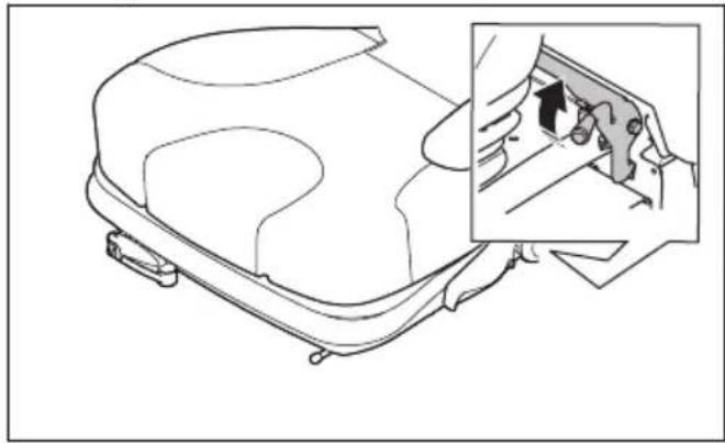 HUSQVARNA P 520DX - Pour incliner le siège vers l'avant (P 520DX, P 525DX) - 1