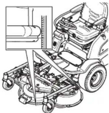 HUSQVARNA P 520DX - Controleren of het maaidek correct is uitgelijnd - 1