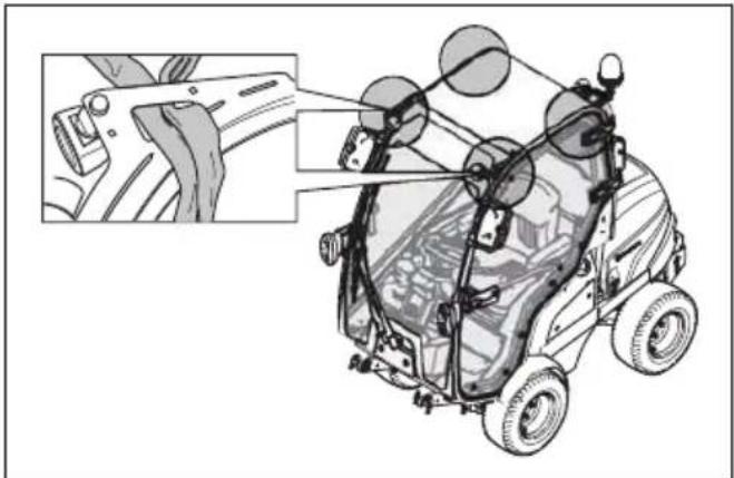 HUSQVARNA P 520DX - Dépose et installation de la cabine - 8