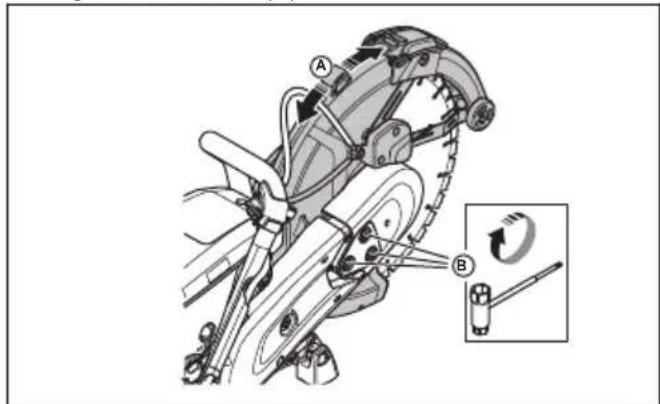 HUSQVARNA K 770 SmartGuard - To adjust the tension of the drive belt - 2