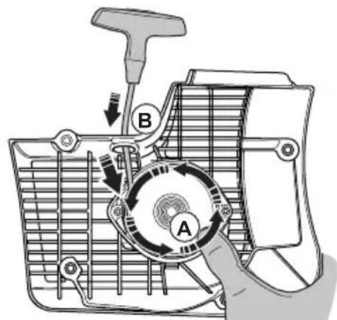 HUSQVARNA K 770 SmartGuard - To adjust the tension of the recoil spring - 5