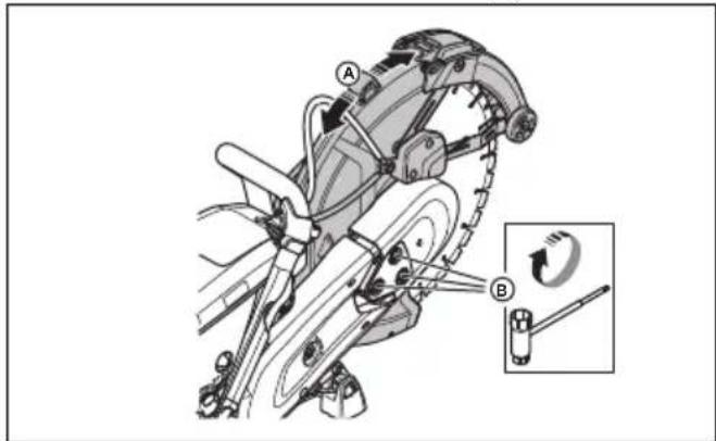 HUSQVARNA K 770 SmartGuard - Réglage de la tension de la courroie d'entrainment - 2