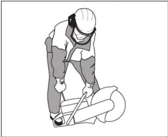 HUSQVARNA K 770 SmartGuard - Démarrage du produit lorsque le moteur est chaud - 7