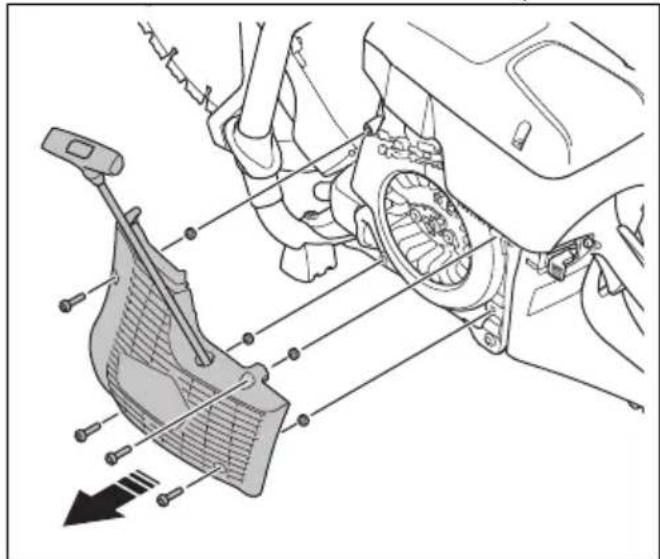 HUSQVARNA K 770 SmartGuard - To remove the starter housing - 1