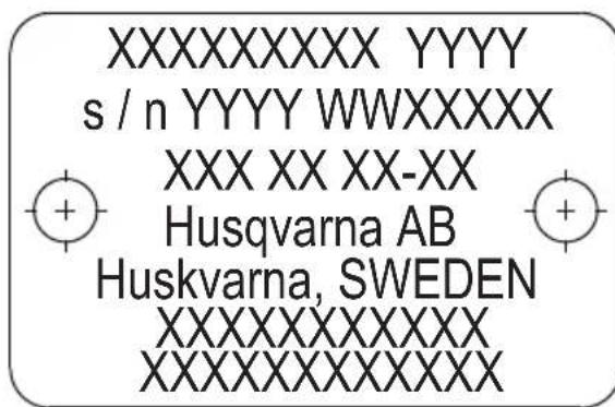 HUSQVARNA K 770 SmartGuard - Type plate - 1