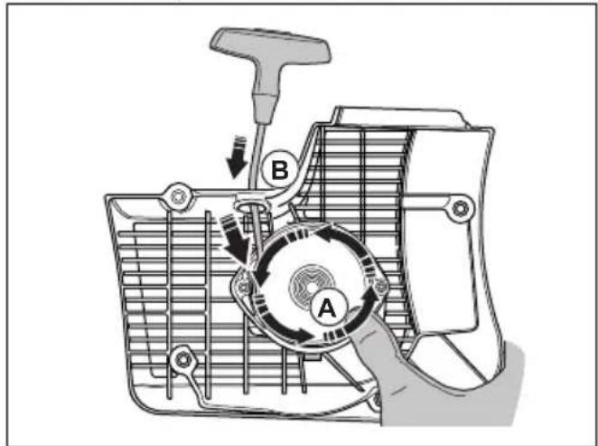 HUSQVARNA K 770 SmartGuard - Réglage de la tension du ressort de rappel - 5