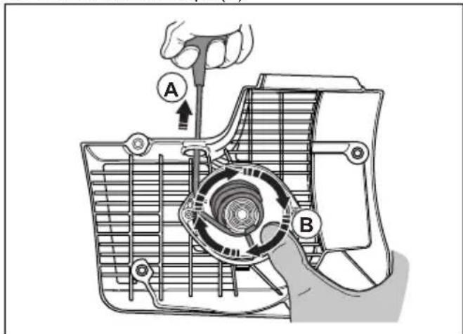 HUSQVARNA K 770 SmartGuard - To adjust the tension of the recoil spring - 3