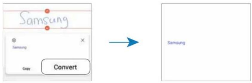 SAMSUNG Galaxy S21 FE 5G - Convertir la saisie manuscrite en caractères d'imprimerie - 1