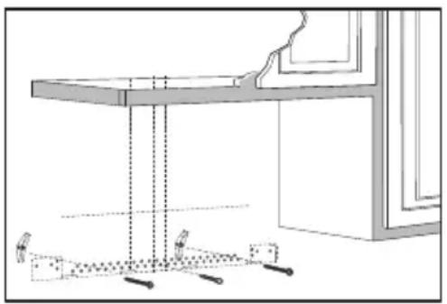 DANBY DOM16A2SSDB - Install the mounting plate - 1