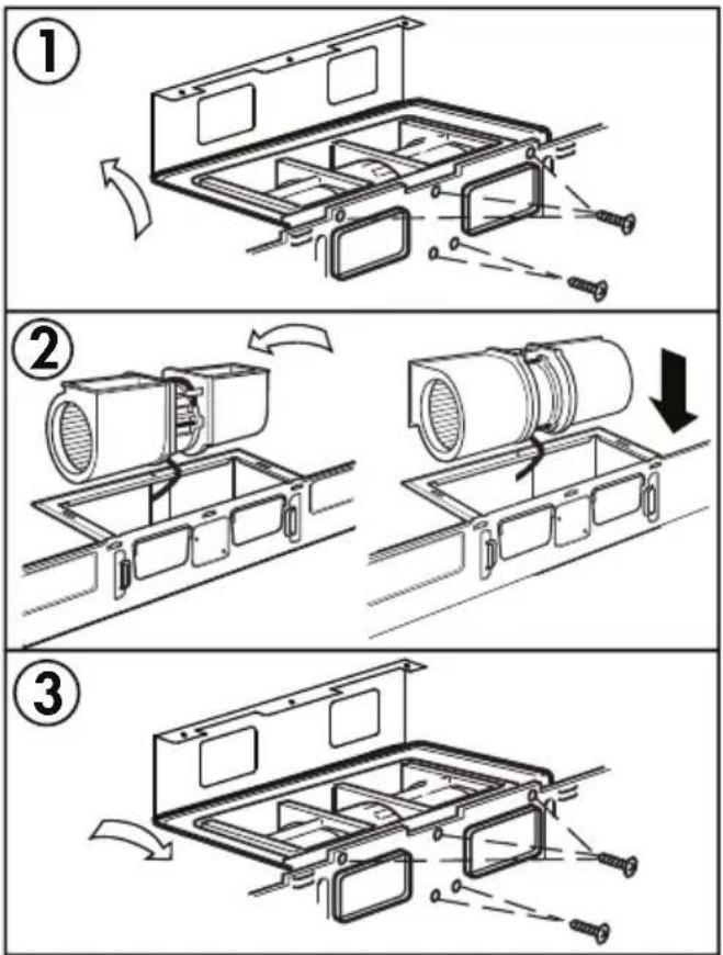 DANBY DOM16A2SSDB - Adaptation de la souffl ante pour l'échappement à recirculation - 1