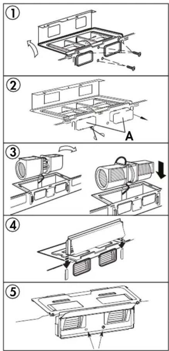 DANBY DOM16A2SSDB - Adapting blower for back exhaust - 2